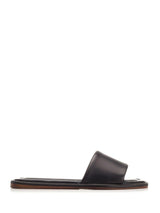 Brunello Cucinelli Low Band Sandal In Black Leather - Women - Piano Luigi