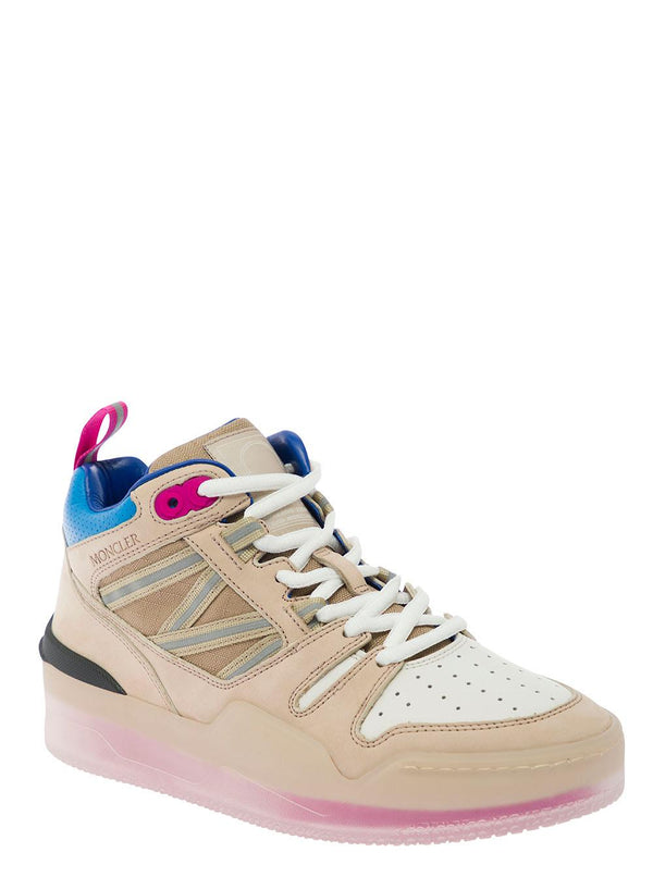 Moncler pivot Multicolor High-top Sneakers With Reflective Straps In Leather Woman - Women - Piano Luigi