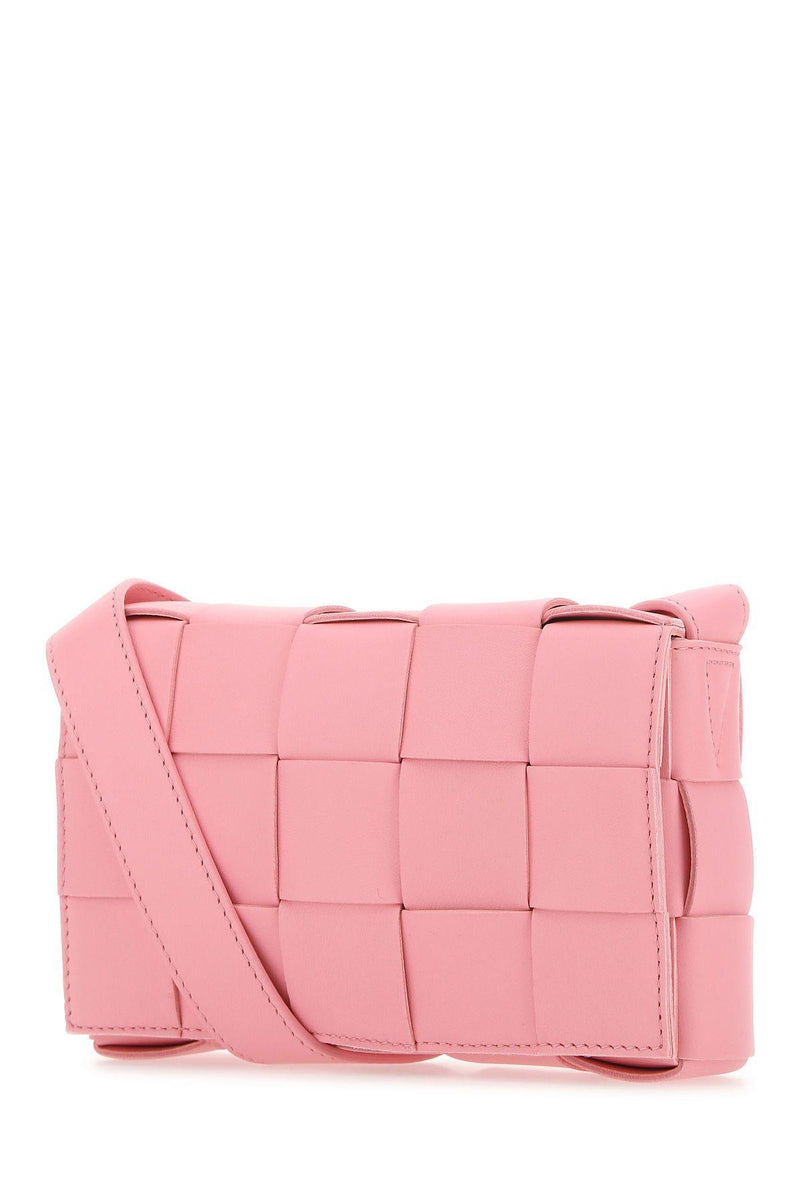 Bottega Veneta Pink Leather Small Cassette Crossbody Bag - Women - Piano Luigi