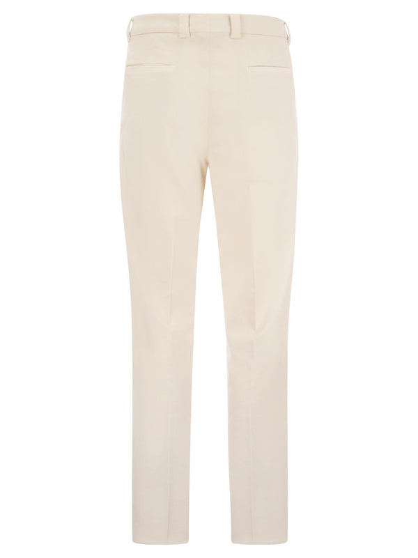 Brunello Cucinelli Cotton-blend Trousers With Darts - Men - Piano Luigi