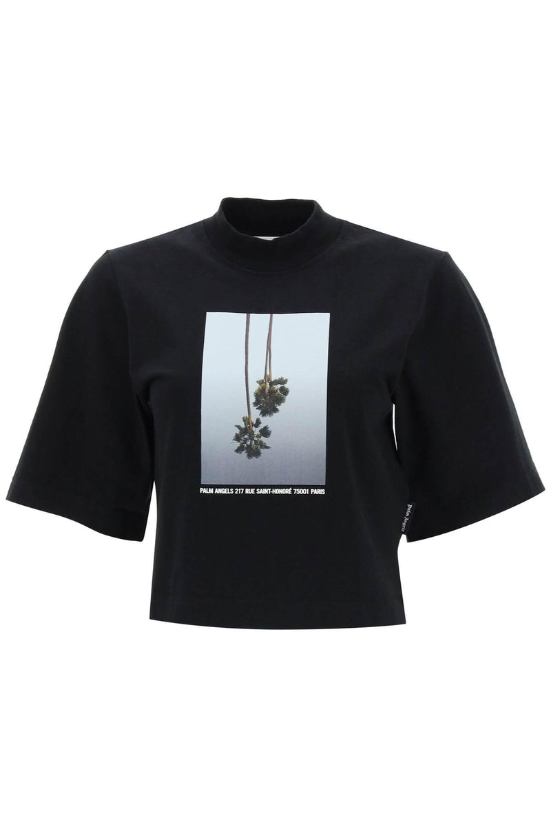 Palm Angels Boxy T-shirt With Print - Women - Piano Luigi