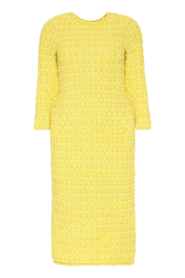 Balenciaga Tweed Midi Dress - Women - Piano Luigi