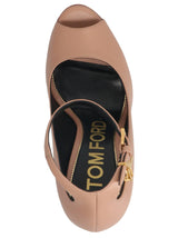 Tom Ford Charm Padlock Leather Sandals - Women - Piano Luigi