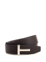 Tom Ford Brown/black Soft Leather Reversible t Belt - Men - Piano Luigi