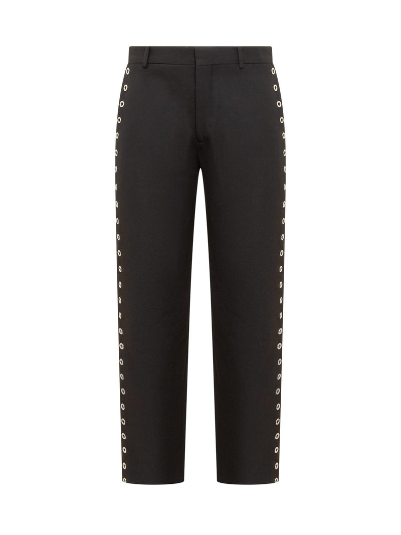 Off-White Eyelet Brand Slim Trousers - Men - Piano Luigi