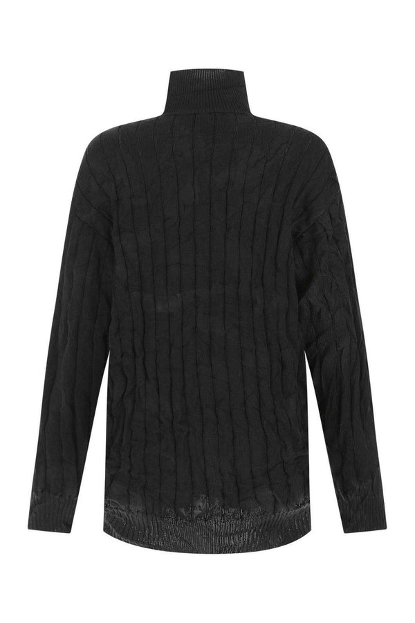 Balenciaga Creased Turtleneck Knit Jumper - Women - Piano Luigi