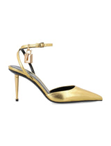 Tom Ford Laminated Nappa Leather Padlock Sandal - Women - Piano Luigi