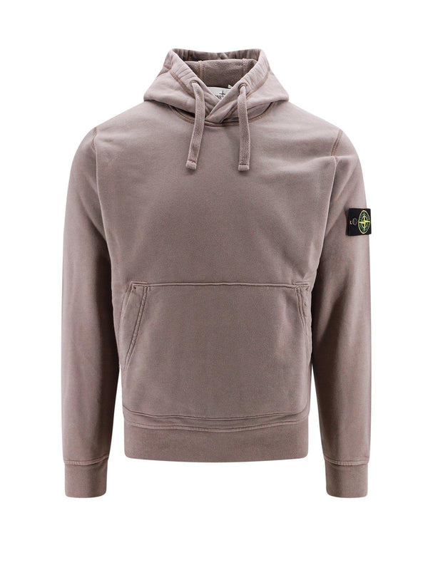 Stone Island Logo Patch Drawstring Hoodie - Men - Piano Luigi