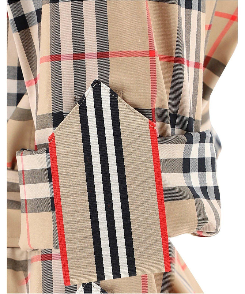 Burberry Checked Tie-waist Shirt Dress - Women - Piano Luigi