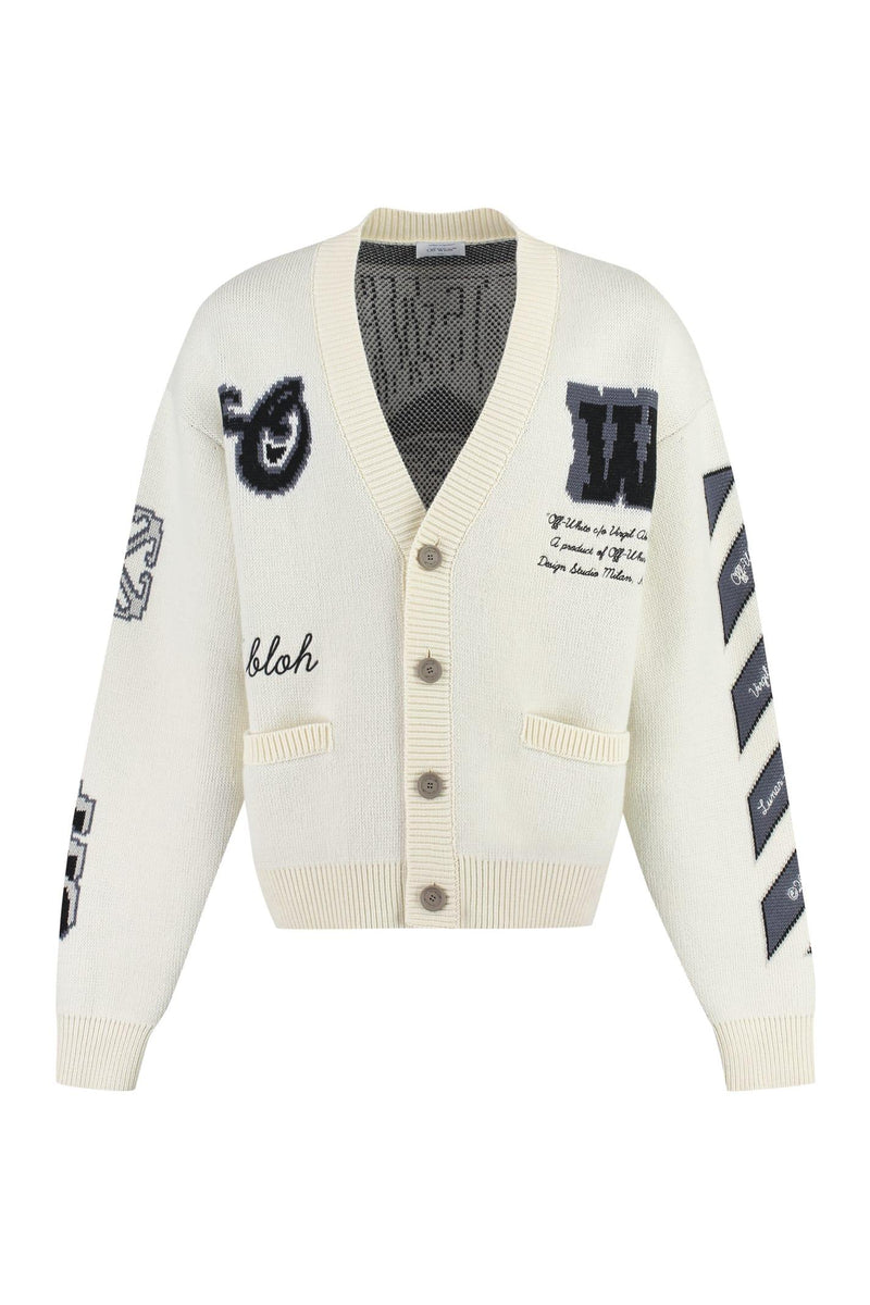 Off-White Wool Cardigan - Men - Piano Luigi