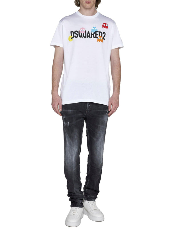 Dsquared2 Pac-man Cigarette T-shirt In White - Men - Piano Luigi