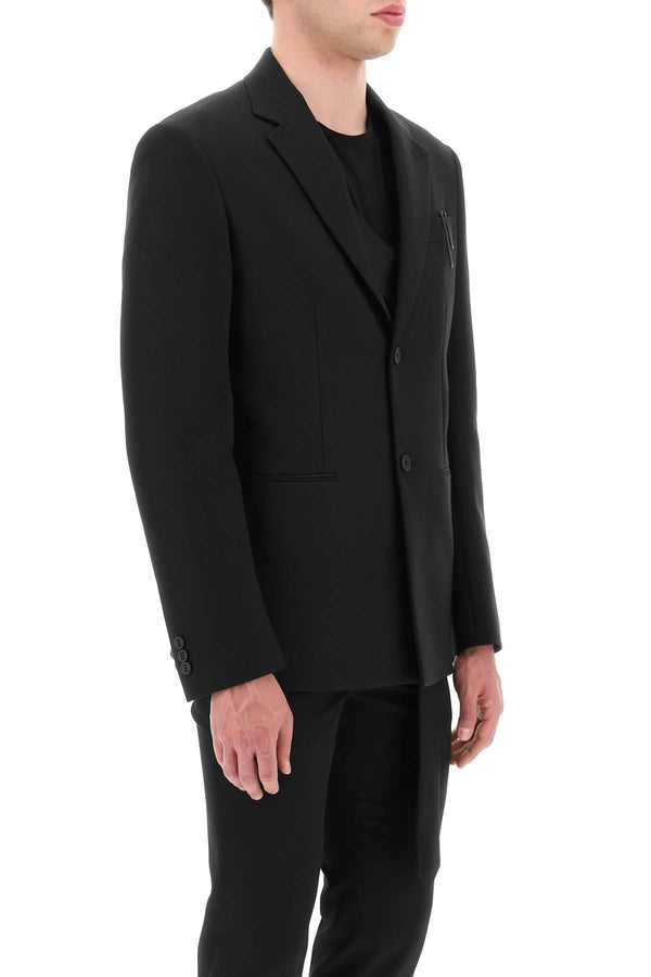 Off-White Blazer With Adjustable Mock Tie - Men - Piano Luigi