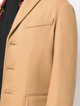 Dsquared2 Camel Brown Virgin Wool Blend Coat - Men - Piano Luigi