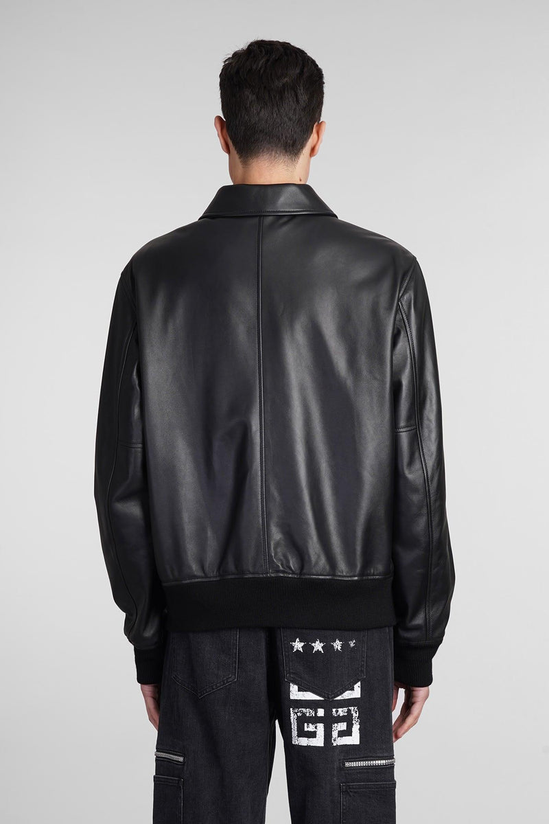 Givenchy Bomber In Black Leather - Men - Piano Luigi