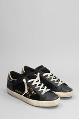 Golden Goose Superstar Sneakers In Black Leather - Women - Piano Luigi