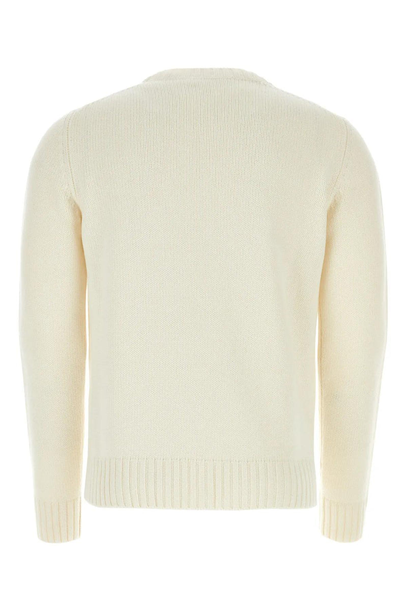 Prada Ivory Wool Blend Sweater - Men - Piano Luigi