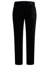 Balmain Black Silk Blend Pants - Women - Piano Luigi