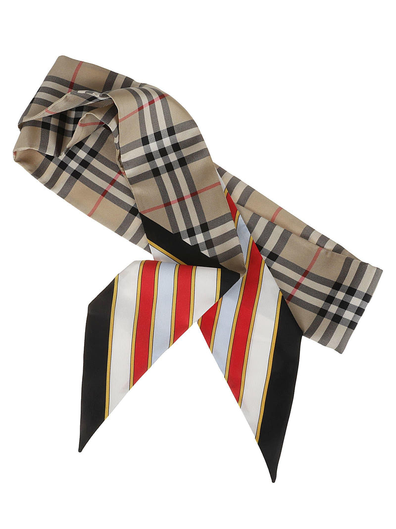 Burberry Silk Skinny Scarf - Women - Piano Luigi