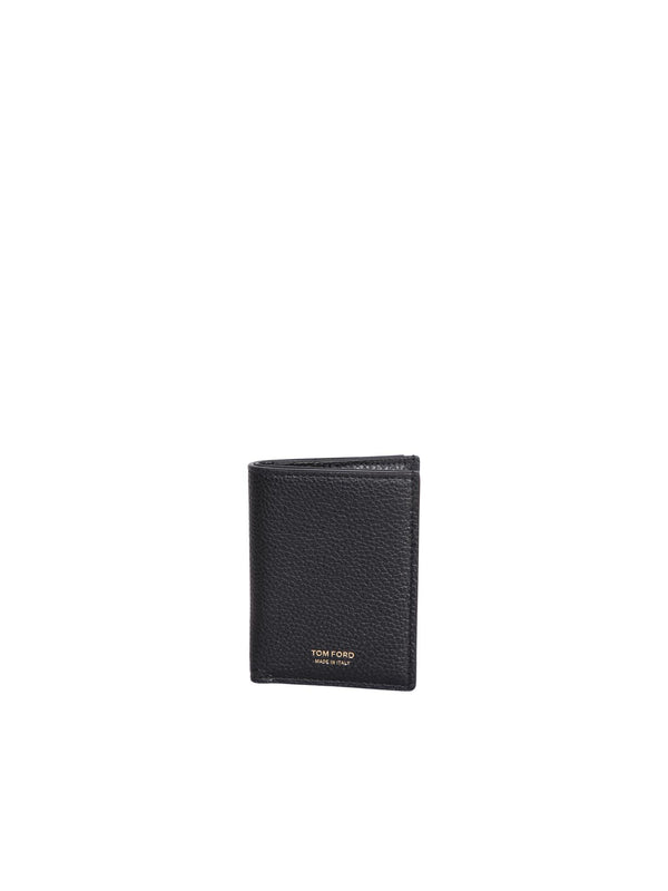 Tom Ford T Line Bi-fold Black Cardholder - Men - Piano Luigi