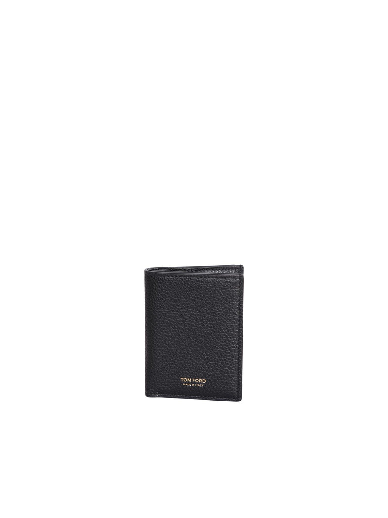 Tom Ford T Line Bi-fold Black Cardholder - Men - Piano Luigi