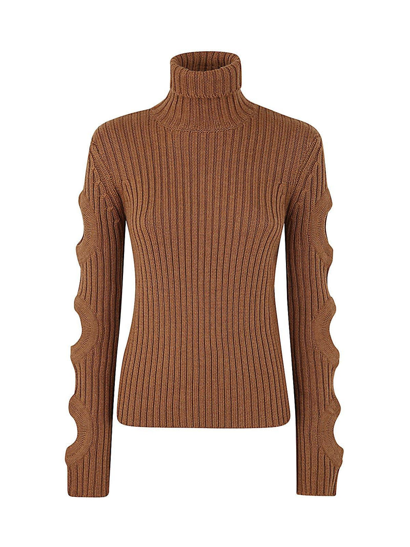 J.W. Anderson Cut Out Sleeve Turtleneck Jumper - Women - Piano Luigi