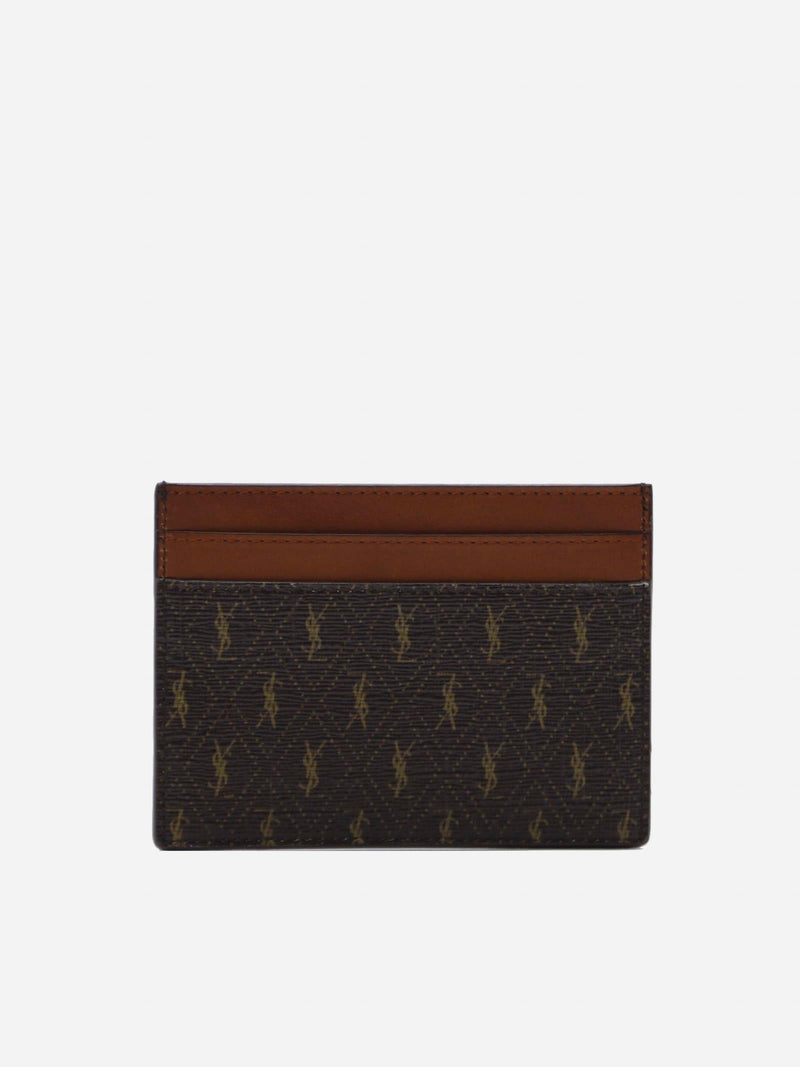 Saint Laurent Le Monograms Card Holder In Canvas - Men - Piano Luigi