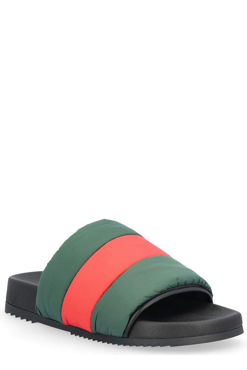 Gucci Padded Web Slide Sandals - Men - Piano Luigi