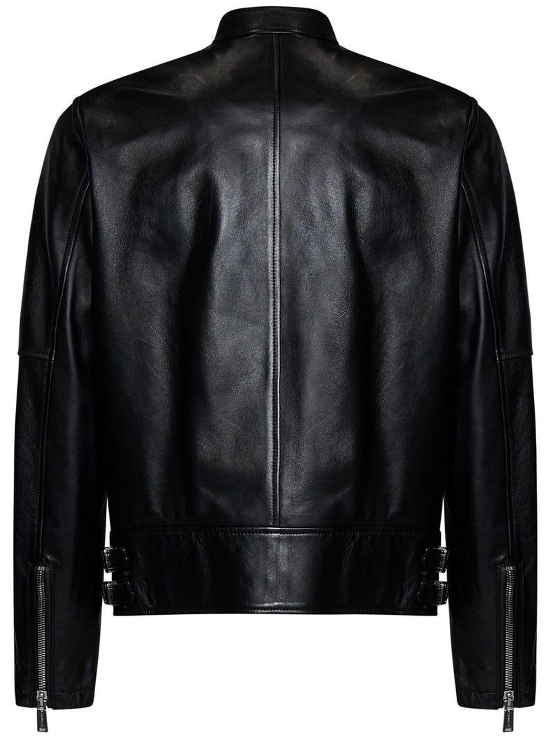 Dsquared2 Leather Biker Jacket - Men - Piano Luigi