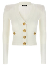 Balmain Logo Buttons Cardigan - Women - Piano Luigi