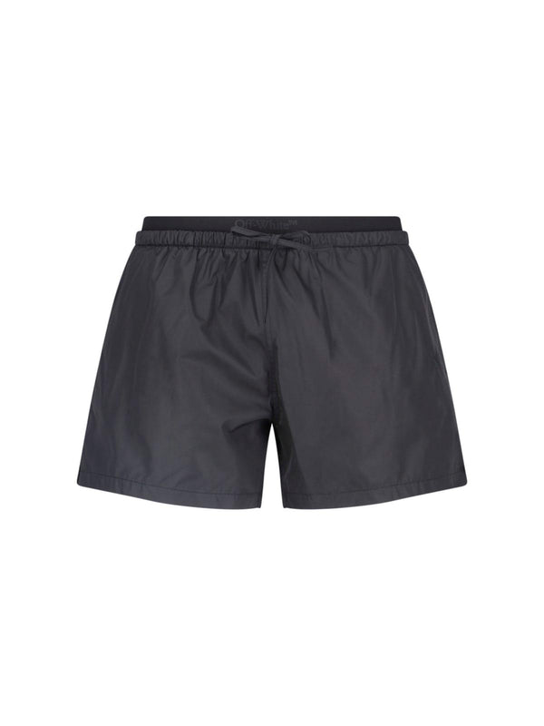 Off-White Logo Swim Shorts - Men - Piano Luigi