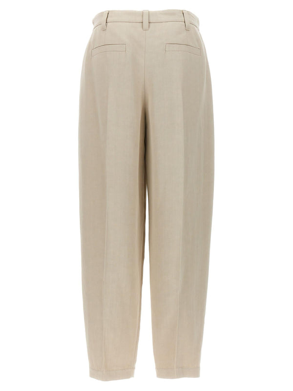 Brunello Cucinelli Pants With Front Pleats - Women - Piano Luigi