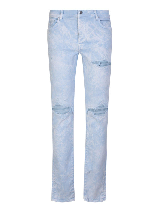 AMIRI Distressed Skinny-cut Jeans Light Blue - Men - Piano Luigi