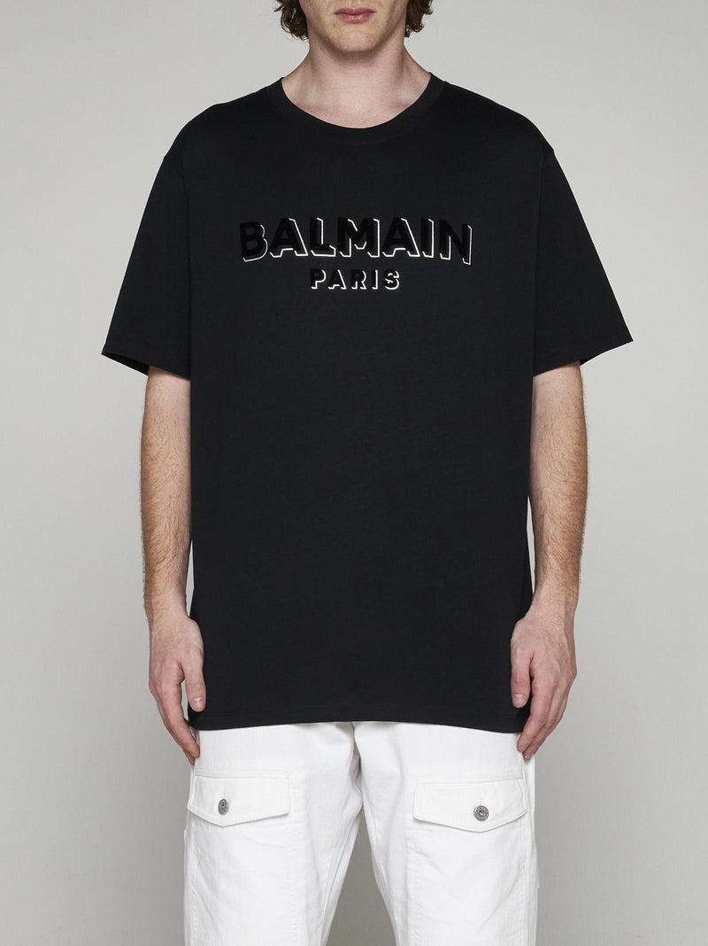 Balmain Logo Cotton T-shirt - Men - Piano Luigi