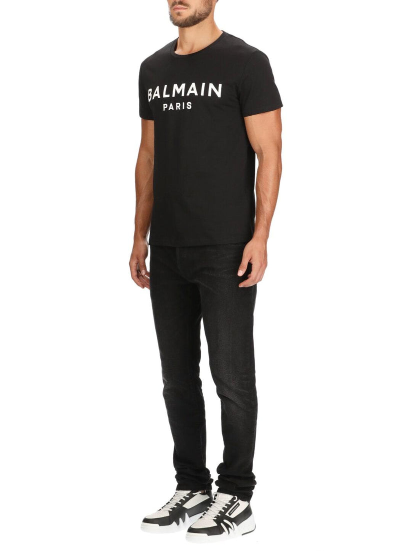 Balmain Logo Print Round-neck T-shirt - Men - Piano Luigi