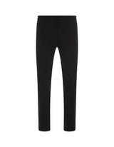 Moncler Black Sports Trousers With Logo Bands In Gros Grain - Men - Piano Luigi