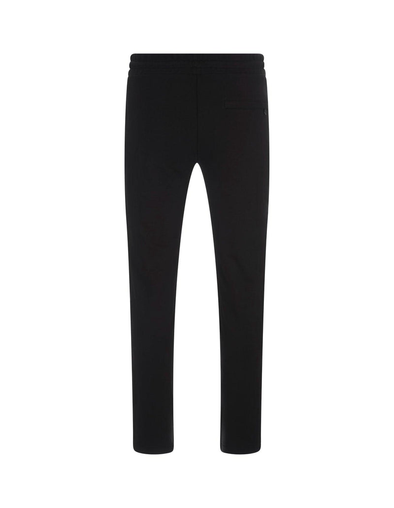 Moncler Black Sports Trousers With Logo Bands In Gros Grain - Men - Piano Luigi