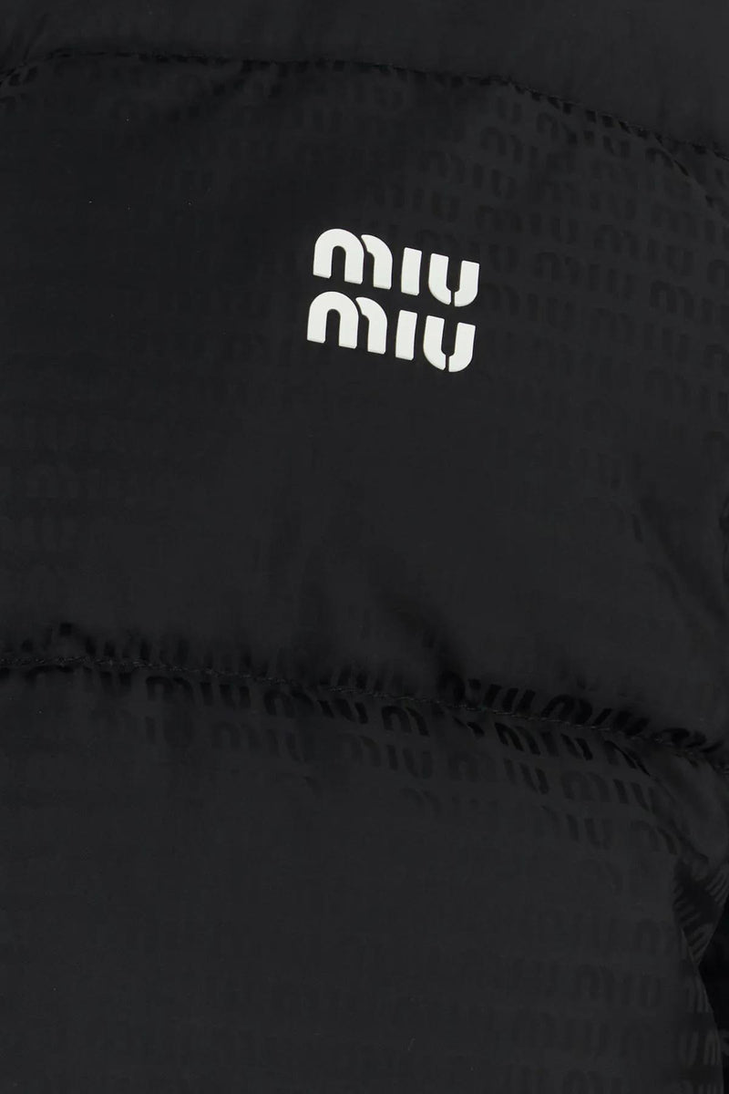 Miu Miu Black Nylon Down Jacket - Women - Piano Luigi