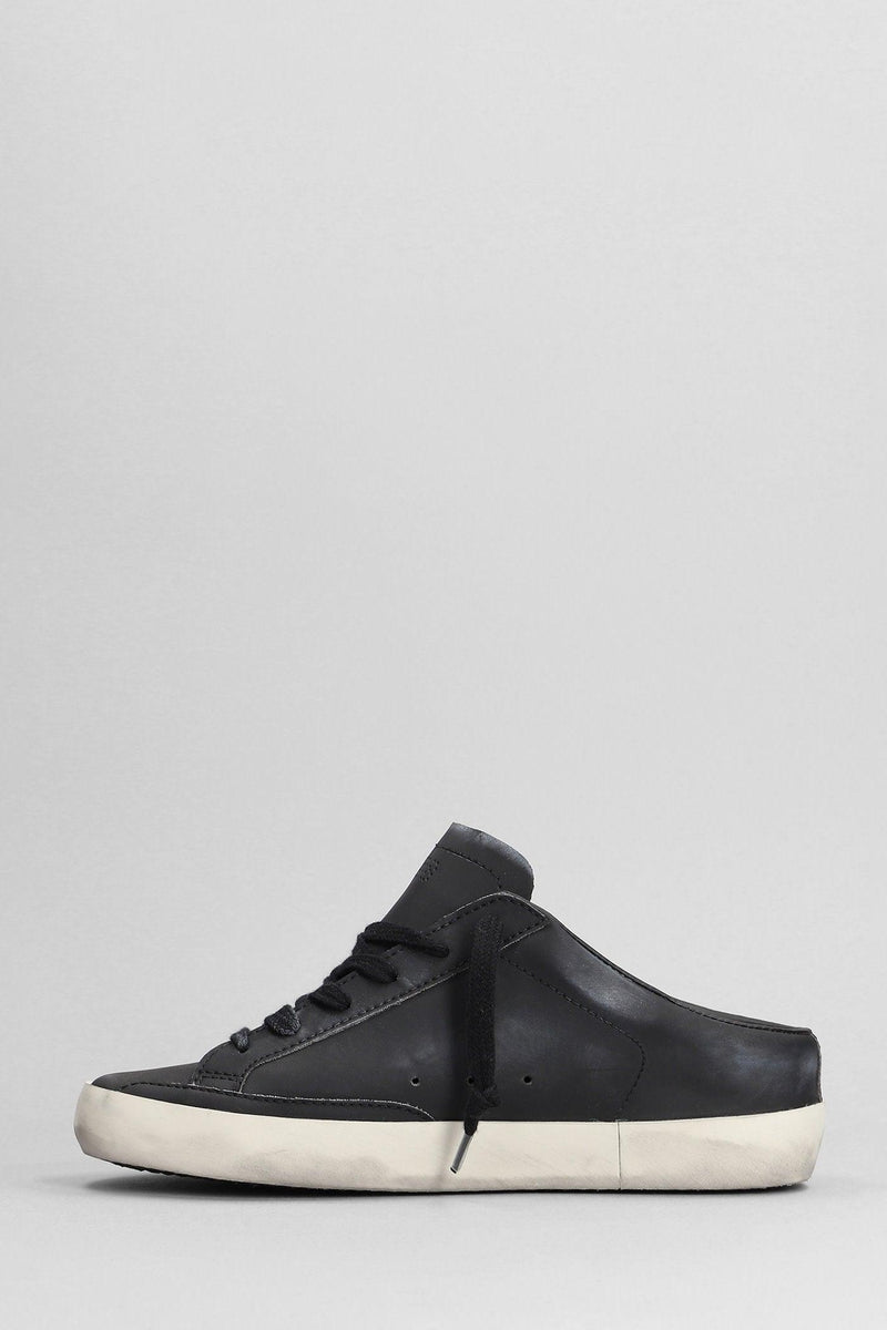 Golden Goose Superstar Sneakers In Black Leather - Women - Piano Luigi