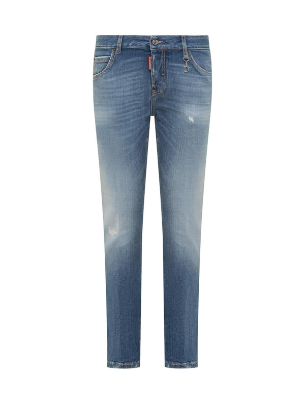 Dsquared2 Light Blue Stretch-cotton Denim Jeans - Women - Piano Luigi