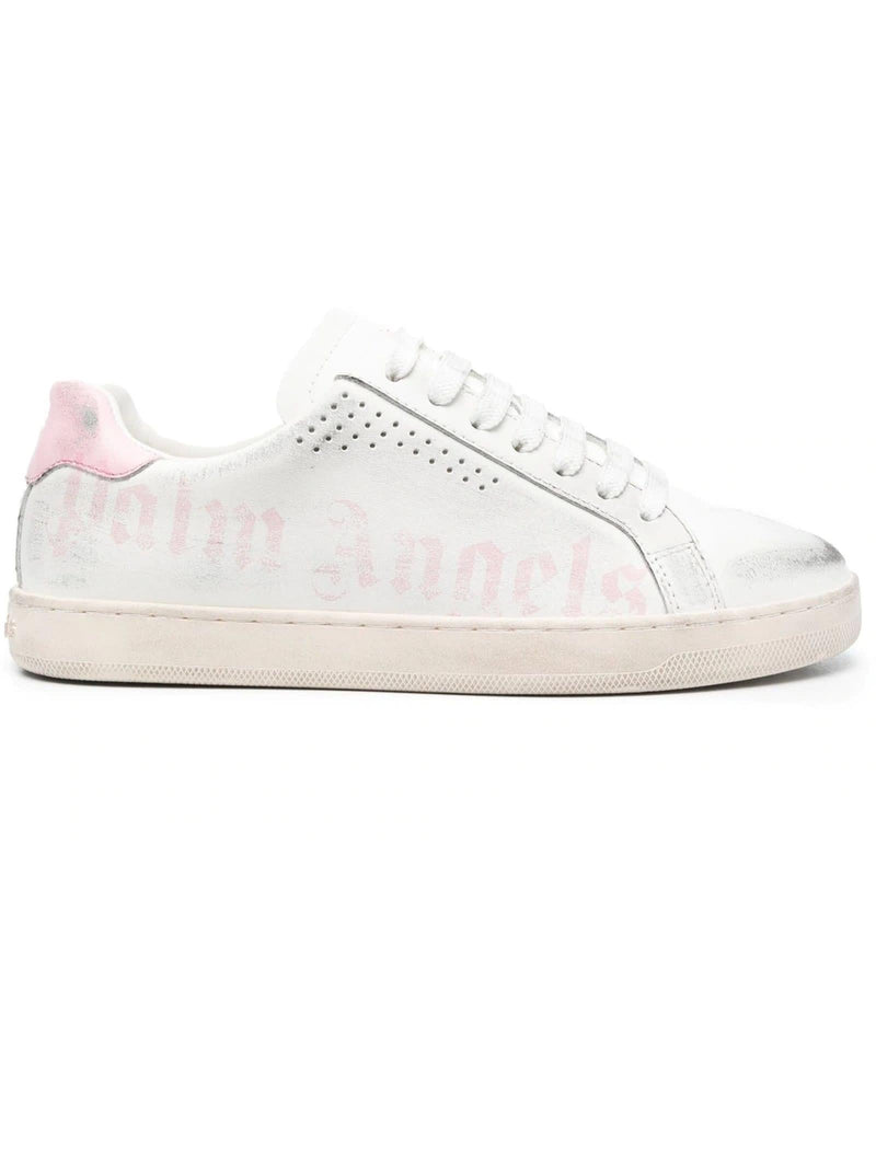 Palm Angels Logo Printed Distressed Lace-up Sneakers - Women - Piano Luigi