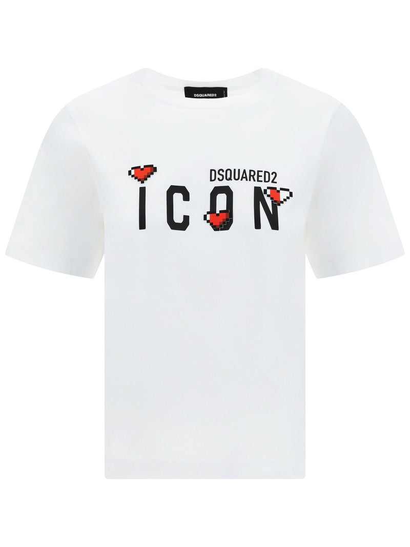 Dsquared2 White Cotton T-shirt - Women - Piano Luigi