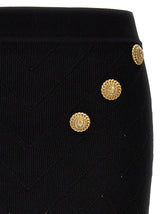 Balmain Logo Button Knitted Skirt - Women - Piano Luigi