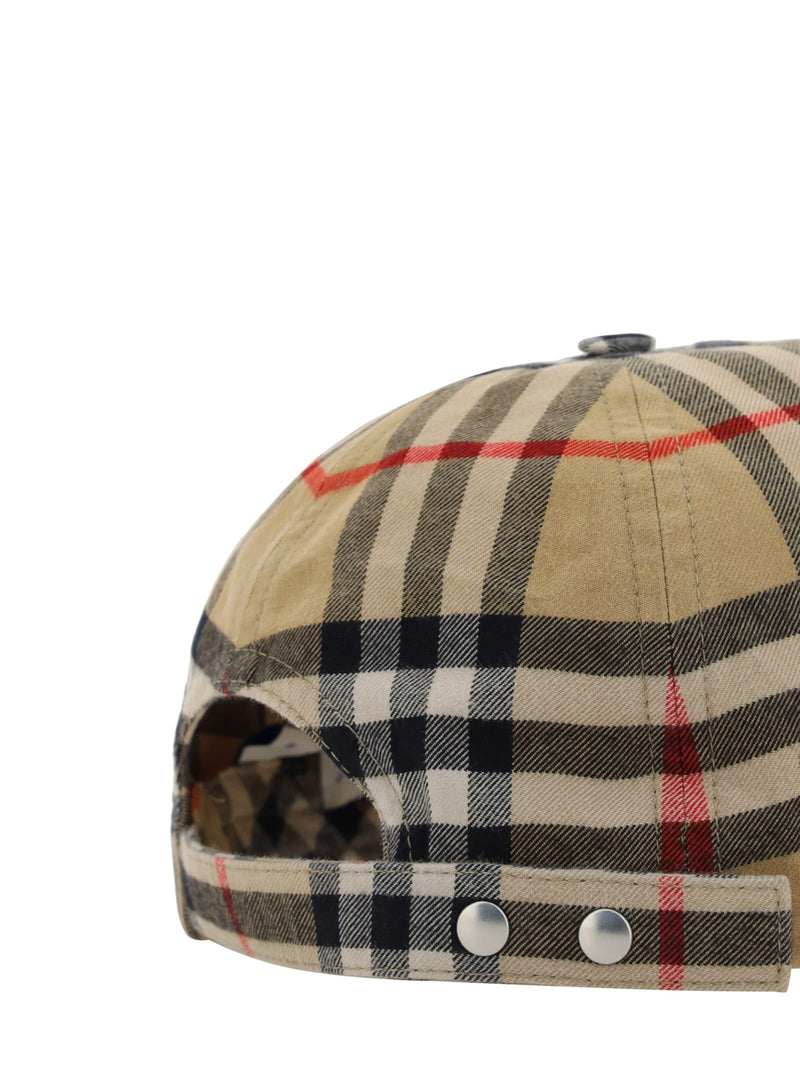 Burberry Baseball Cap With Check Print - Men - Piano Luigi