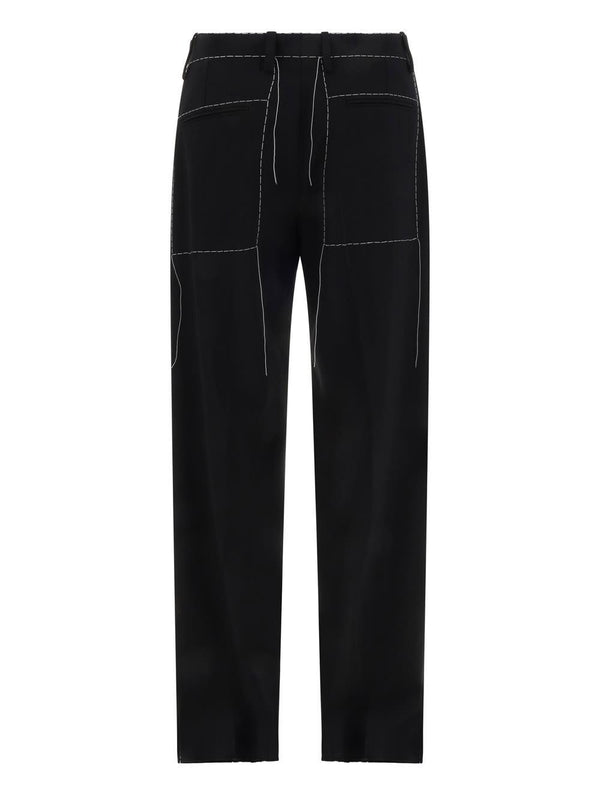 Off-White Tailored Straight Leg Trousers In Black - Men - Piano Luigi