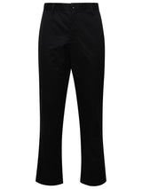 Burberry Denton Black Cotton Pants - Men - Piano Luigi