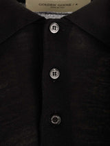 Golden Goose Black Wool Polo Shirt - Men - Piano Luigi