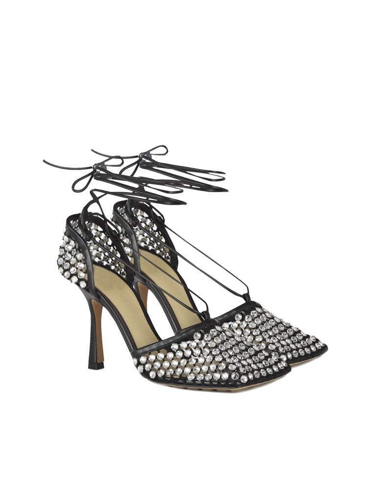 Bottega Veneta Sparkle Stretch Lace-up Sandals - Women - Piano Luigi