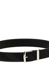 Burberry Check Leather Belt - Men - Piano Luigi