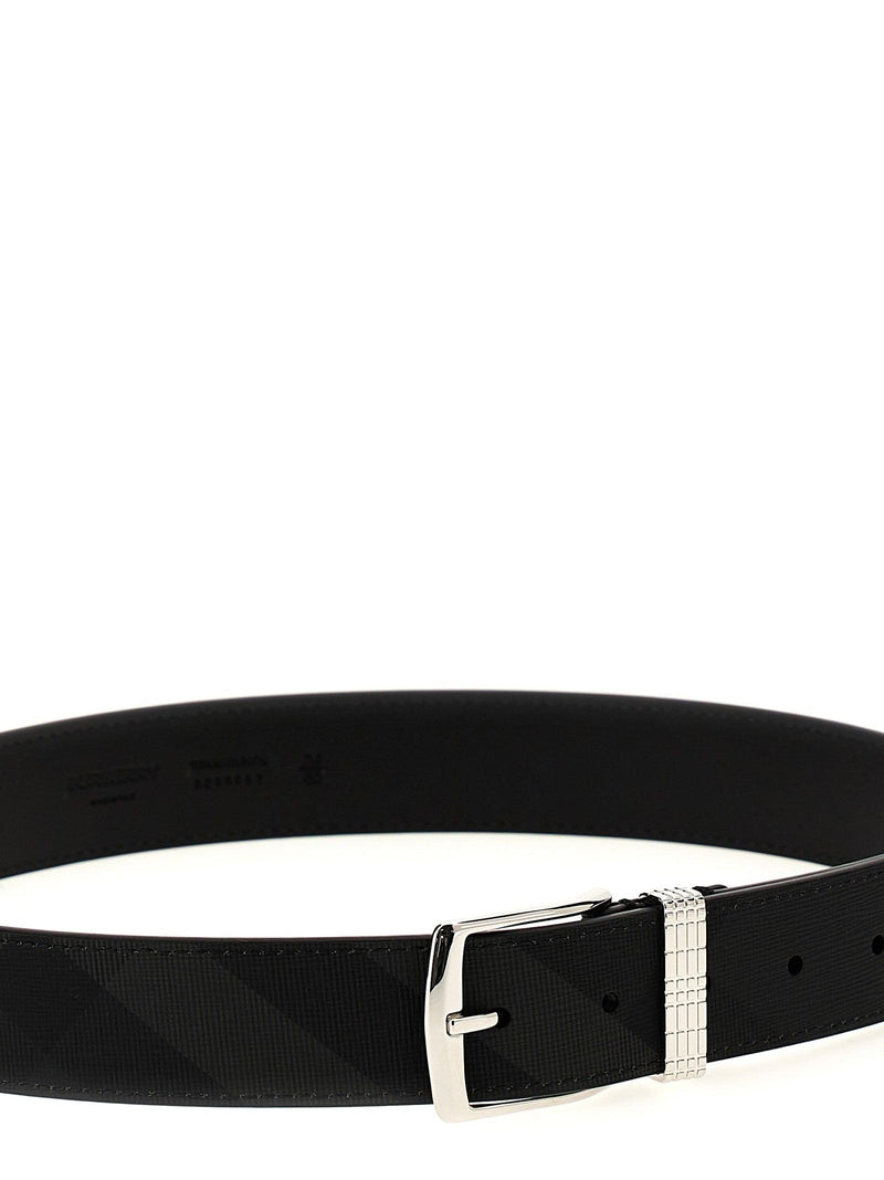 Burberry Check Leather Belt - Men - Piano Luigi