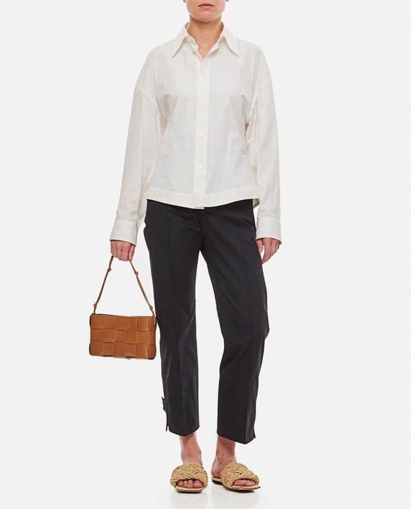 Bottega Veneta Slim Leg Cotton Twill Trousers - Women - Piano Luigi